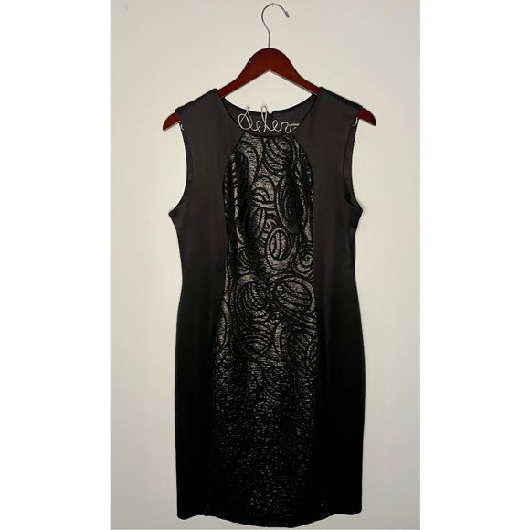R&M Richards Size 12 Black Sheath Dress - Picture 1 of 5